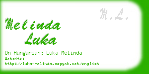 melinda luka business card